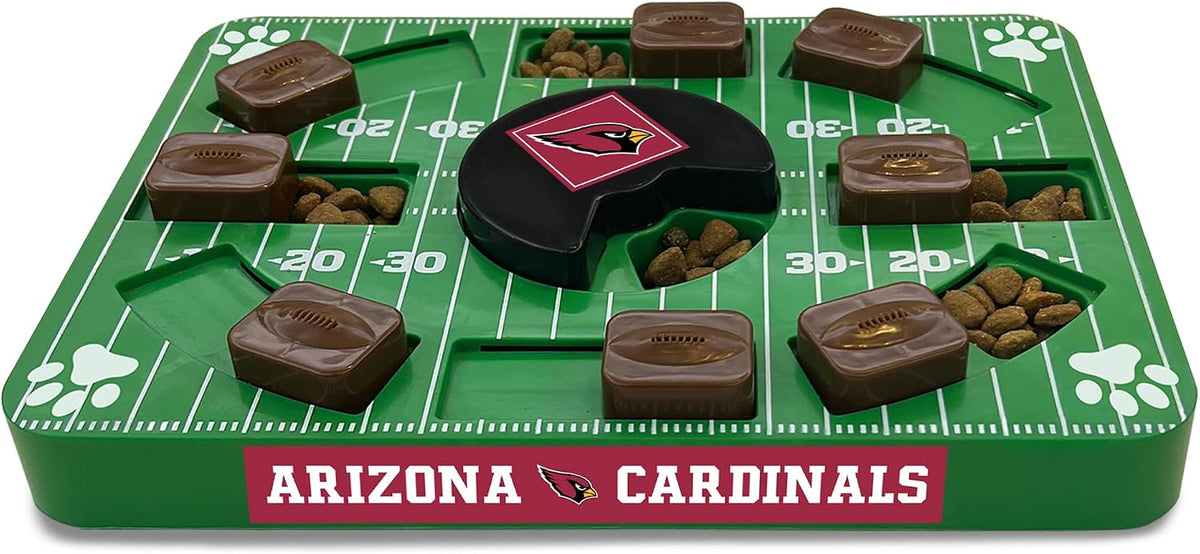 Pets First NFL Arizona Cardinals Puzzle Toy for Dogs, Slow Feeder Board for Pets, Interactive Doggie Treat Toy