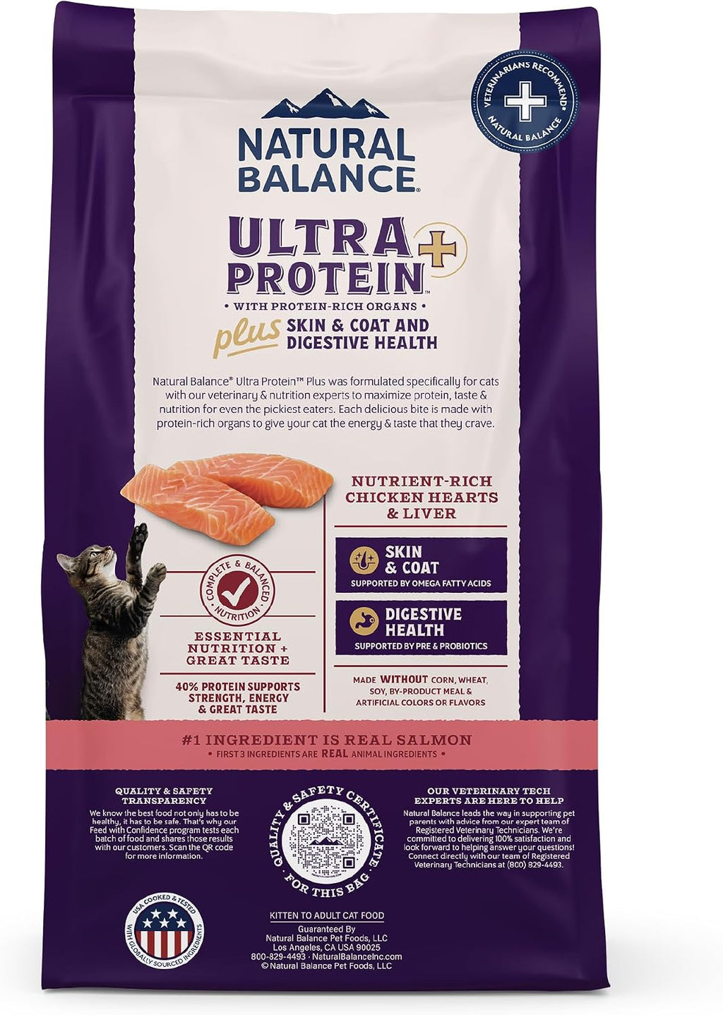 Natural Balance Ultra Protein Plus, Real Salmon & Chicken Meal, 2.5 lb