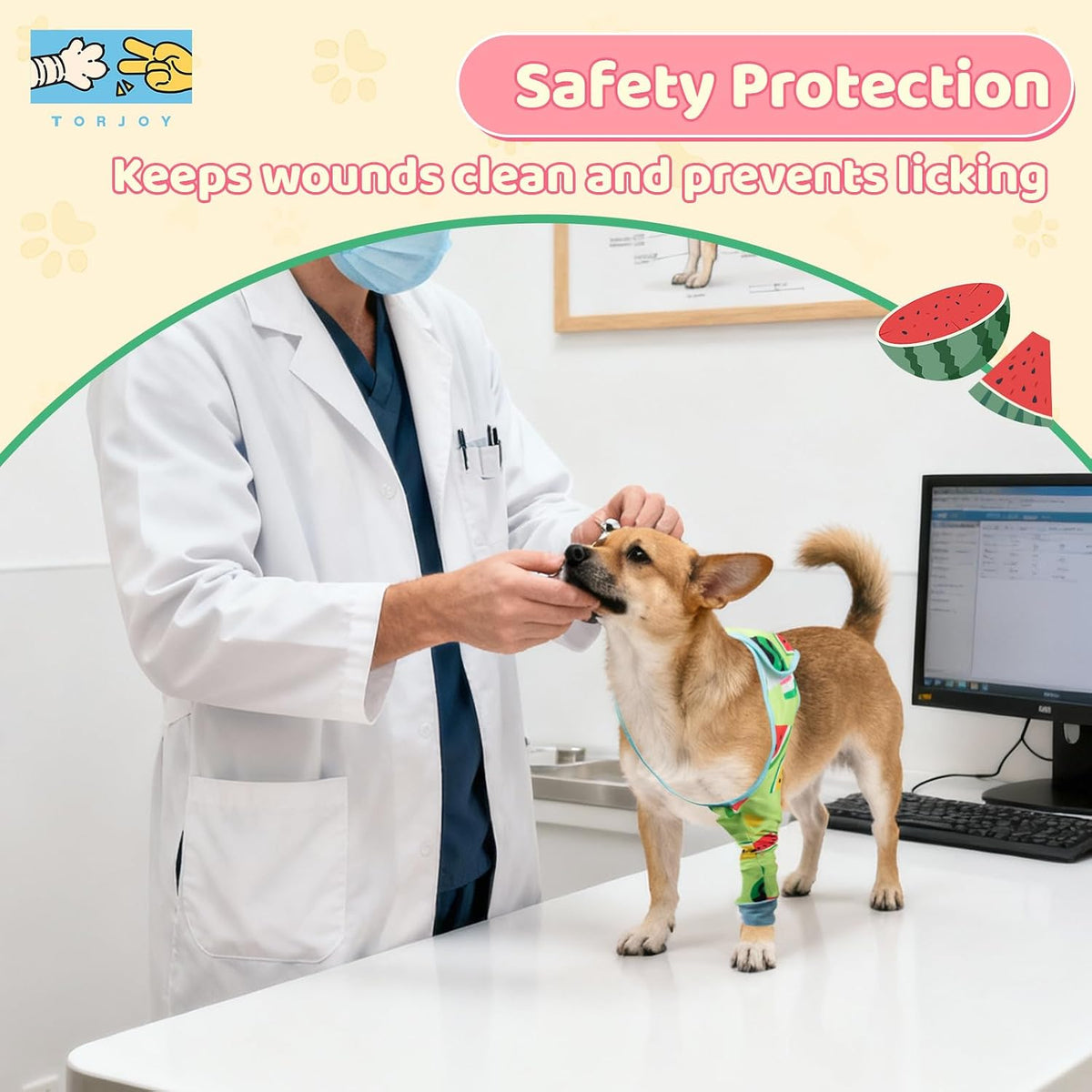 Dog Front Leg Recovery Sleeve – Single Sleeve to Prevent Licking, Scratching & Biting Cone Collar Alternative for Surgery, Wound Care, ACL CCL, Joint Protection