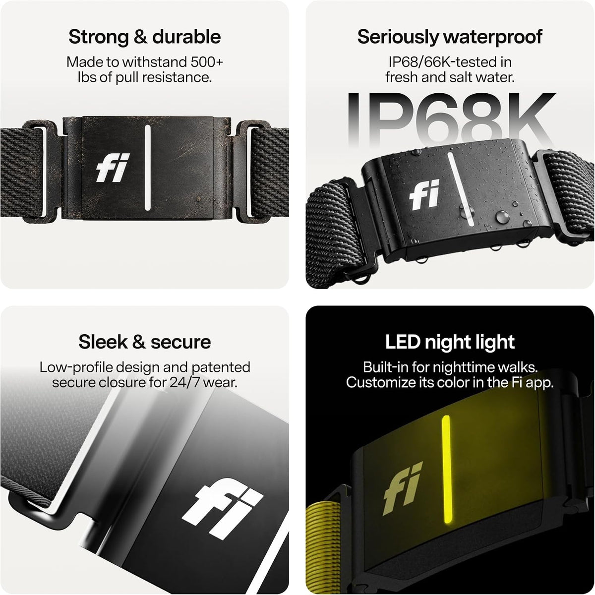 Fi Series 3+ GPS Dog Collar & Tracker, Membership Required, Yellow L