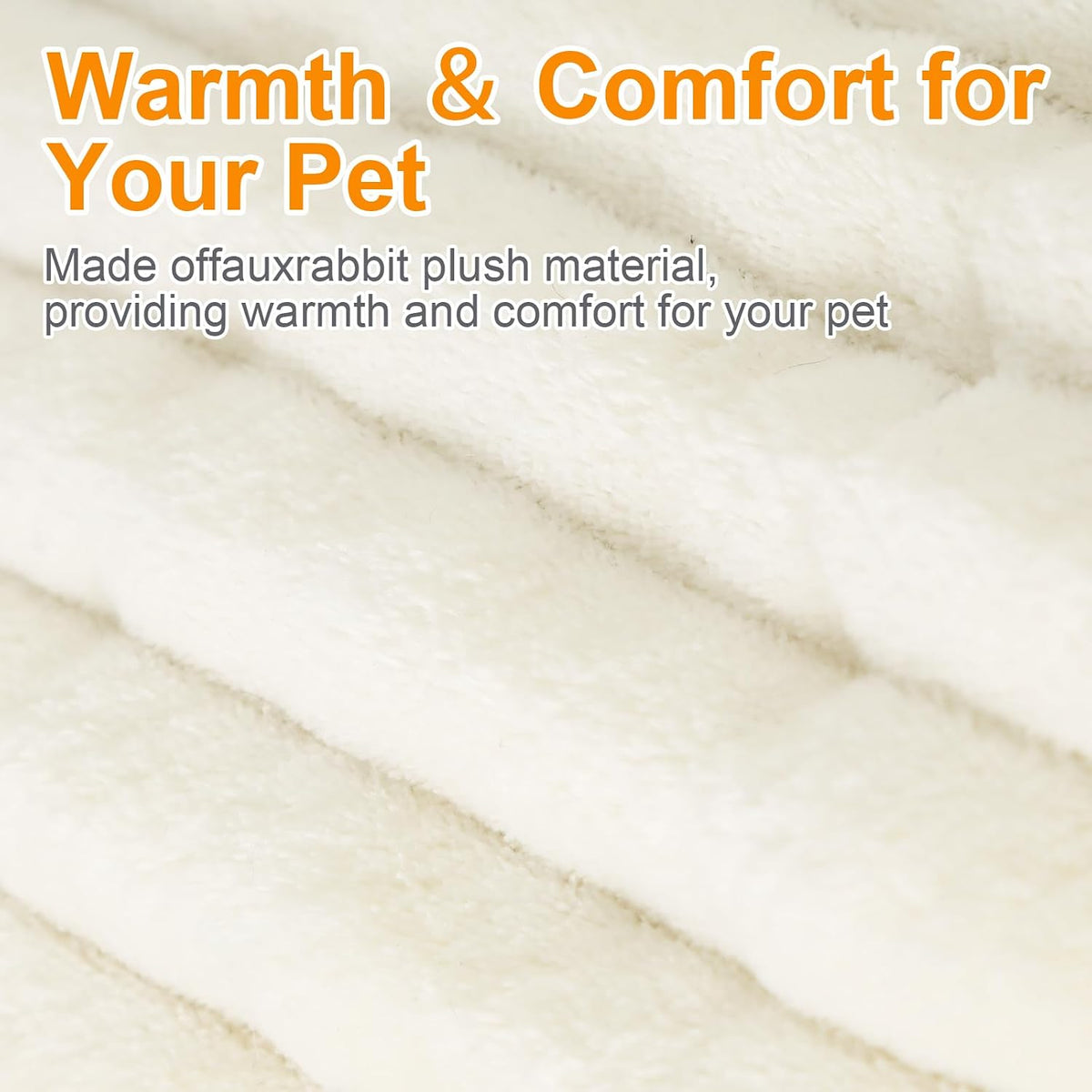 Cat Beds for Indoor Cats,Washable Round Donut Dog Bed(White, S)