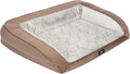Serta Orthopedic Quilted Couch Dog Bed for Pets, Chocolate Brown (X-Large)