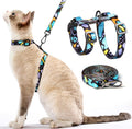 PetThem Adjustable Cat Harness and Leash Set Escape Proof (Butterfly Magic)