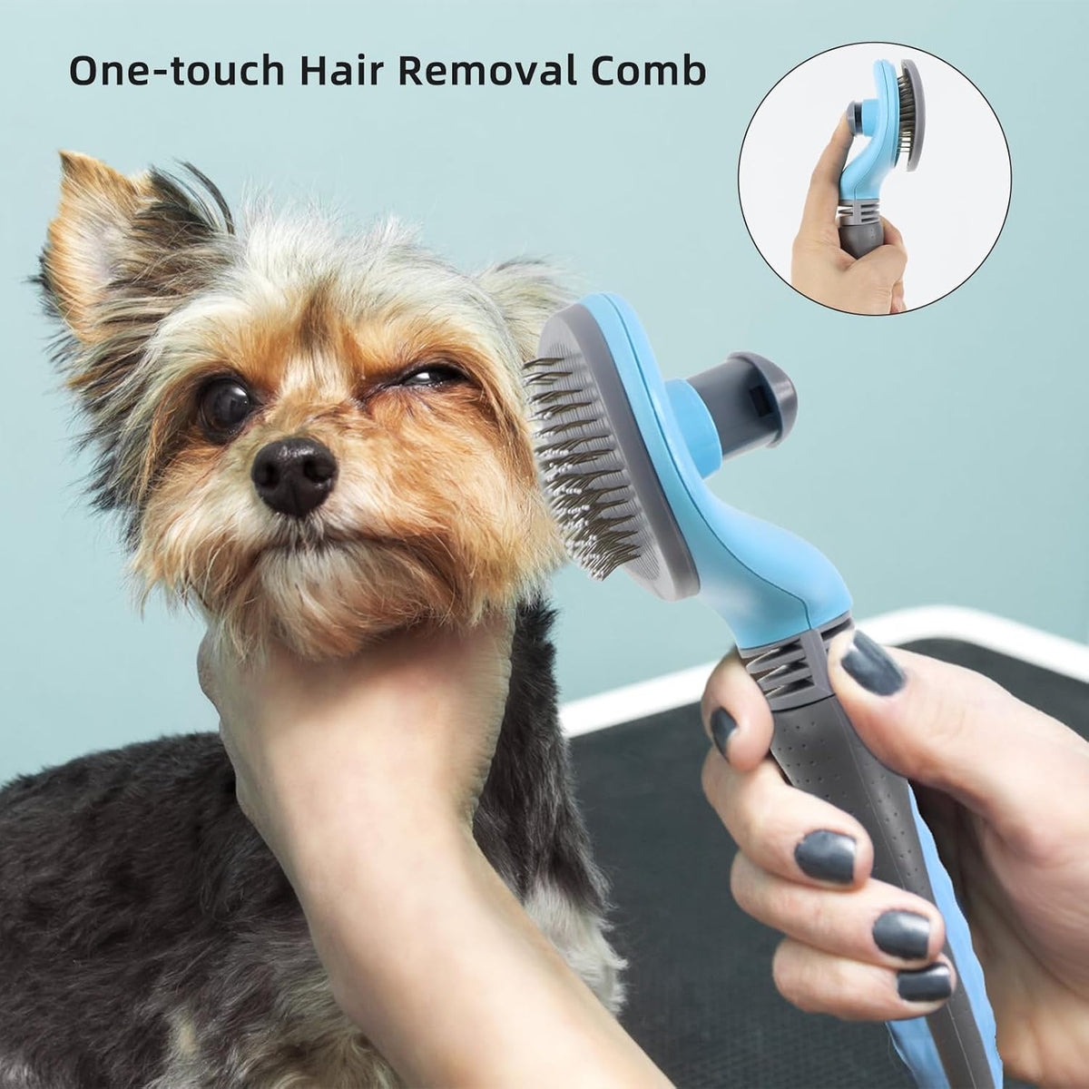 Wisedog 7-in-1 Dog Grooming Kit for Small Medium Dogs & Cats, Blue