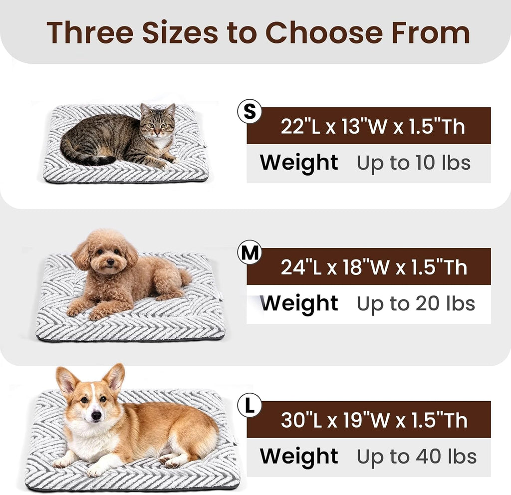 Mora Pets Dog Crate Pad Washable Cat Dog Bed for Crate Flat Pet Kennel Mat