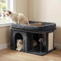 Heybly Cat Tree, 14" Cat Tower with Large Cat Bed & Condo HCT203SG