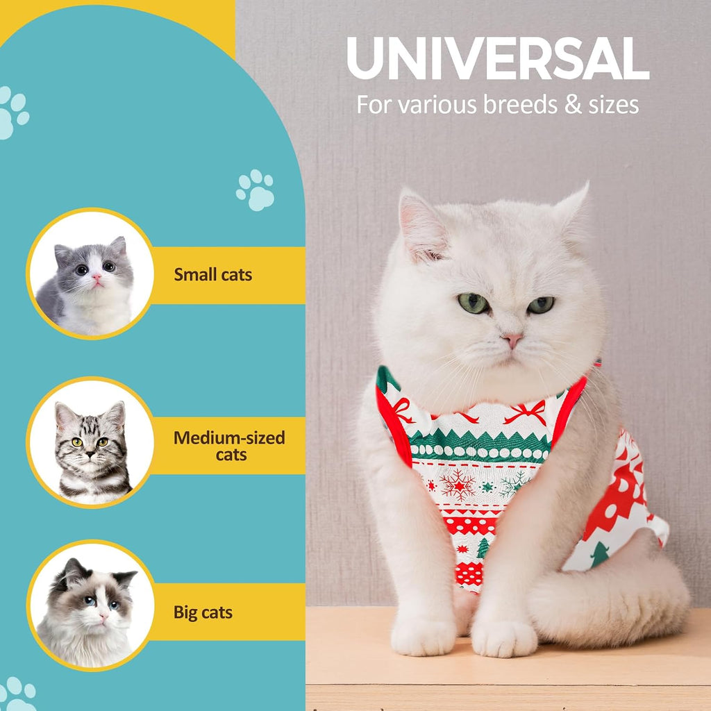Avont Cat Recovery Suit - Kitten Onesie for Cats After Surgery