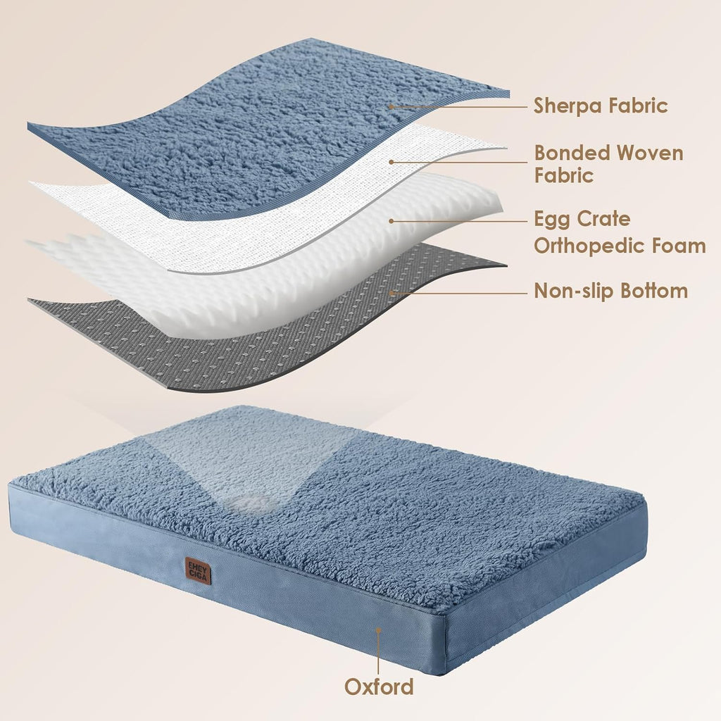 EHEYCIGA Orthopedic Dog Bed Large with Removable Washable Cover, 35x23