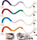 Cat Chew Ropes 4Pcs, Safe Cat Chew Toys for Indoor Cats with Catnip | with Gall Fruit,Safe Teeth Cleaning Chew Toys,Interactive Kitten Nip toys for All Breeds,19.5 inches,Boredom Buster