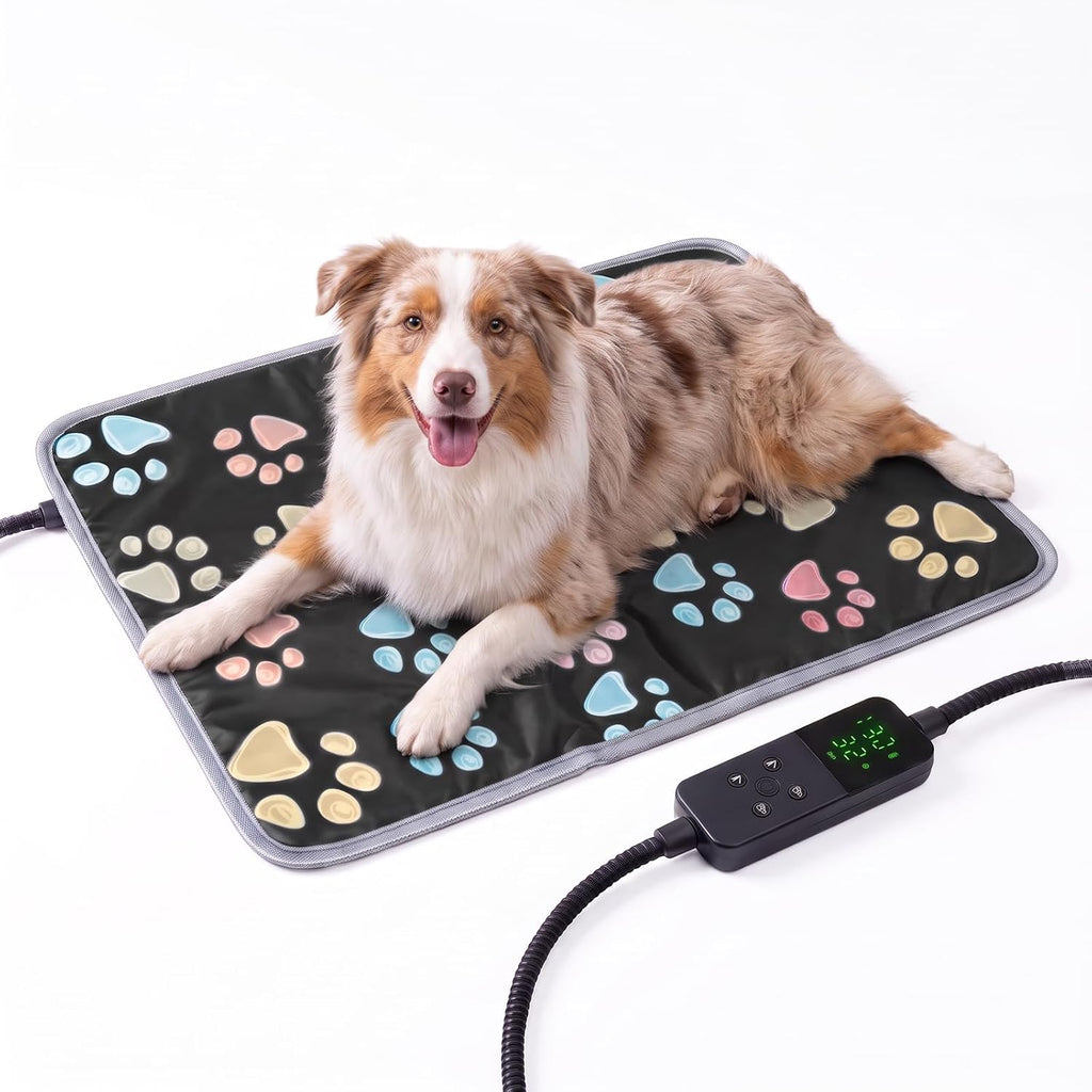 furrybaby Pet Heating Pad for Cats & Dogs, 34x24 in, Warming Mat with Timer