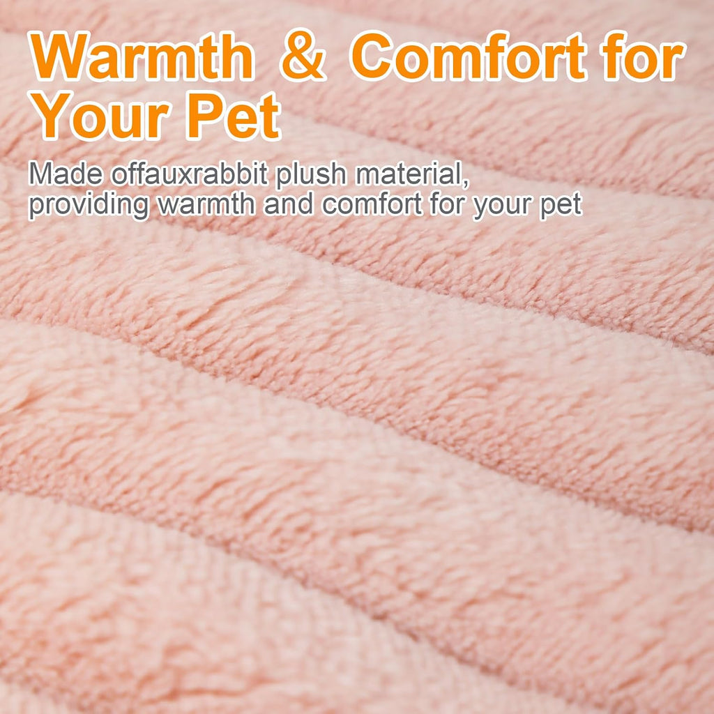 Cat Beds for Indoor Cats,Washable Round Donut Dog Bed(Pink, S)