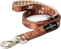Lucy & Co. 5 Foot Designer Dog Leash for Small, Medium or Big Dogs or Puppies Puppy - Pet Accessories & Supplies -(Chocolate Meadow, Small)
