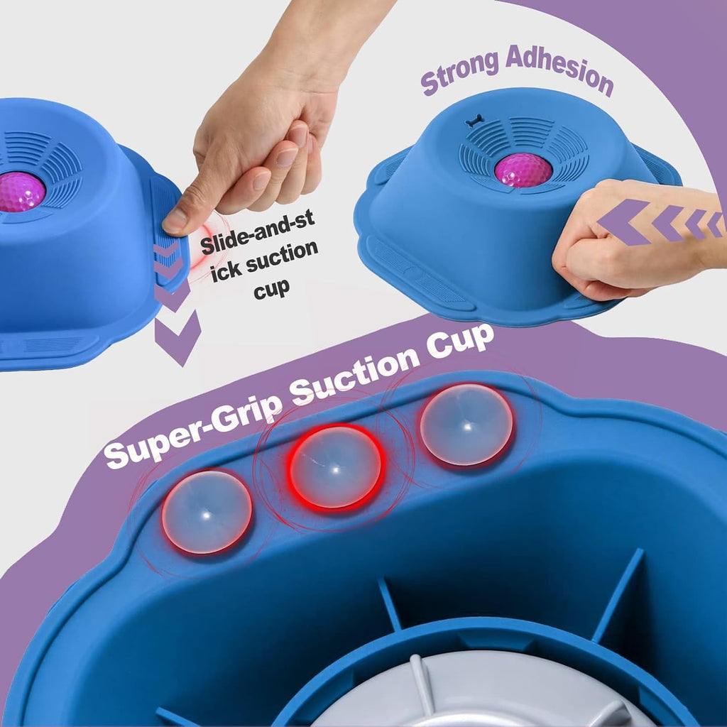 Slow Feeder Dog Lick Bowl with Rolling Ball, Dog Enrichment Toy