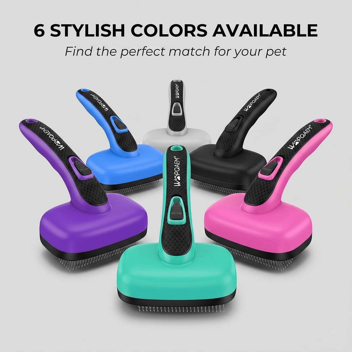 Self Cleaning Slicker Brush for Dog and Cat Shedding, Blue