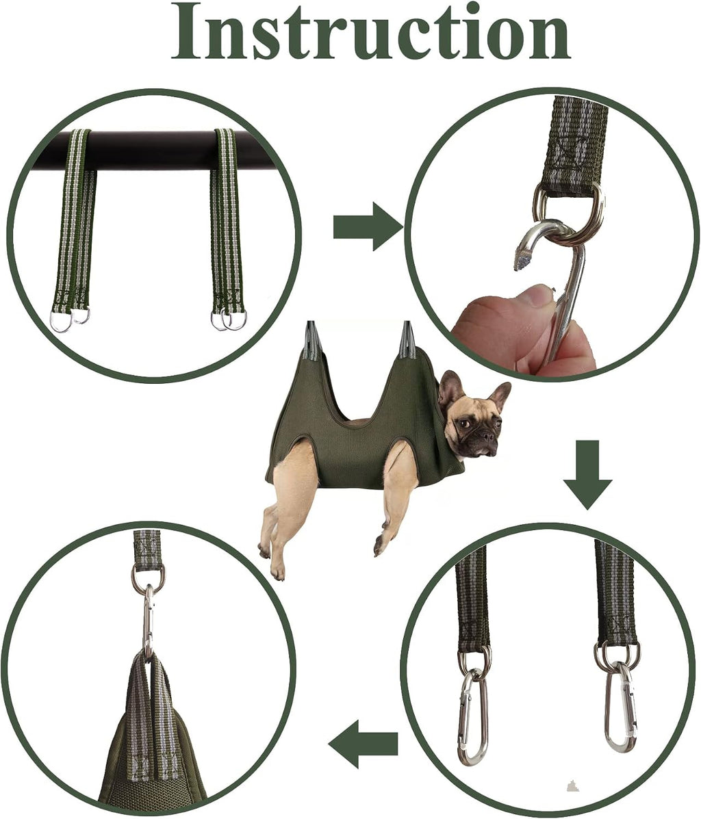 Kkiimatt Dog Grooming Hammock Harness for Medium-Large Size Dogs, Pet Grooming Hammock Dog Nail Hammock with Nail Clippers/Trimmer,Dog Sling Holder Helper for Nail Trimming/Clipping 