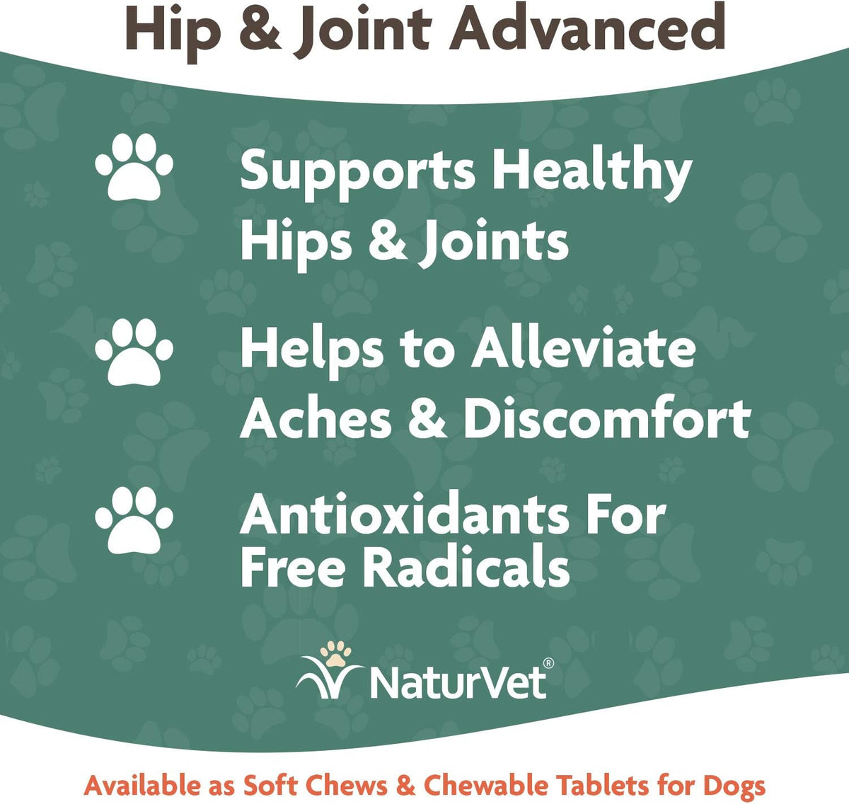 NaturVet Senior Dog Wellness Hip & Joint Advanced Plus Omegas - 90 ct
