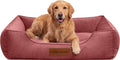 Modern Threads Luxury Dog Bed - Comfortable Tufted Velvet Cushion for Small to Large Dogs - Machine Washable - Durable & Cute Sleep Space for Pets - Pamper Your Pet with Cozy Beds - Rosewood