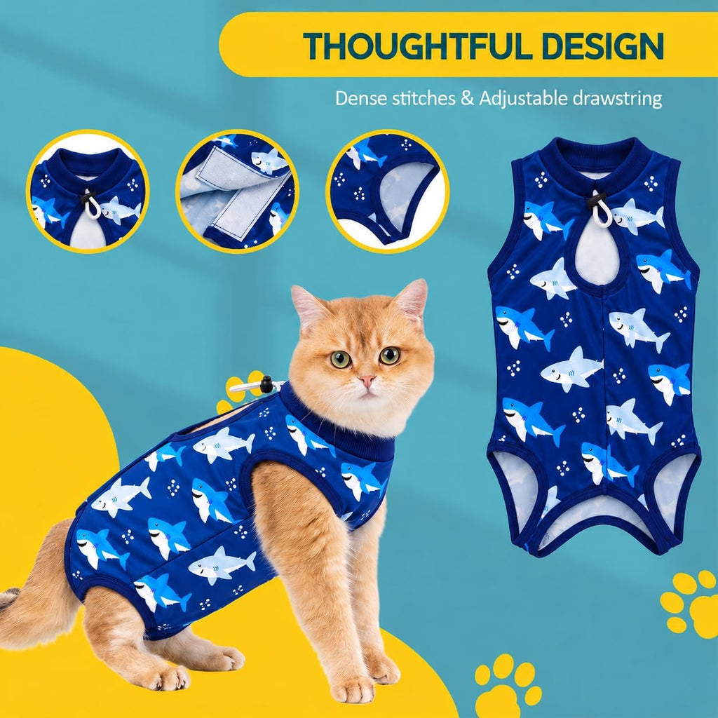 Avont Cat Recovery Suit - Kitten Onesie for Cats After Surgery