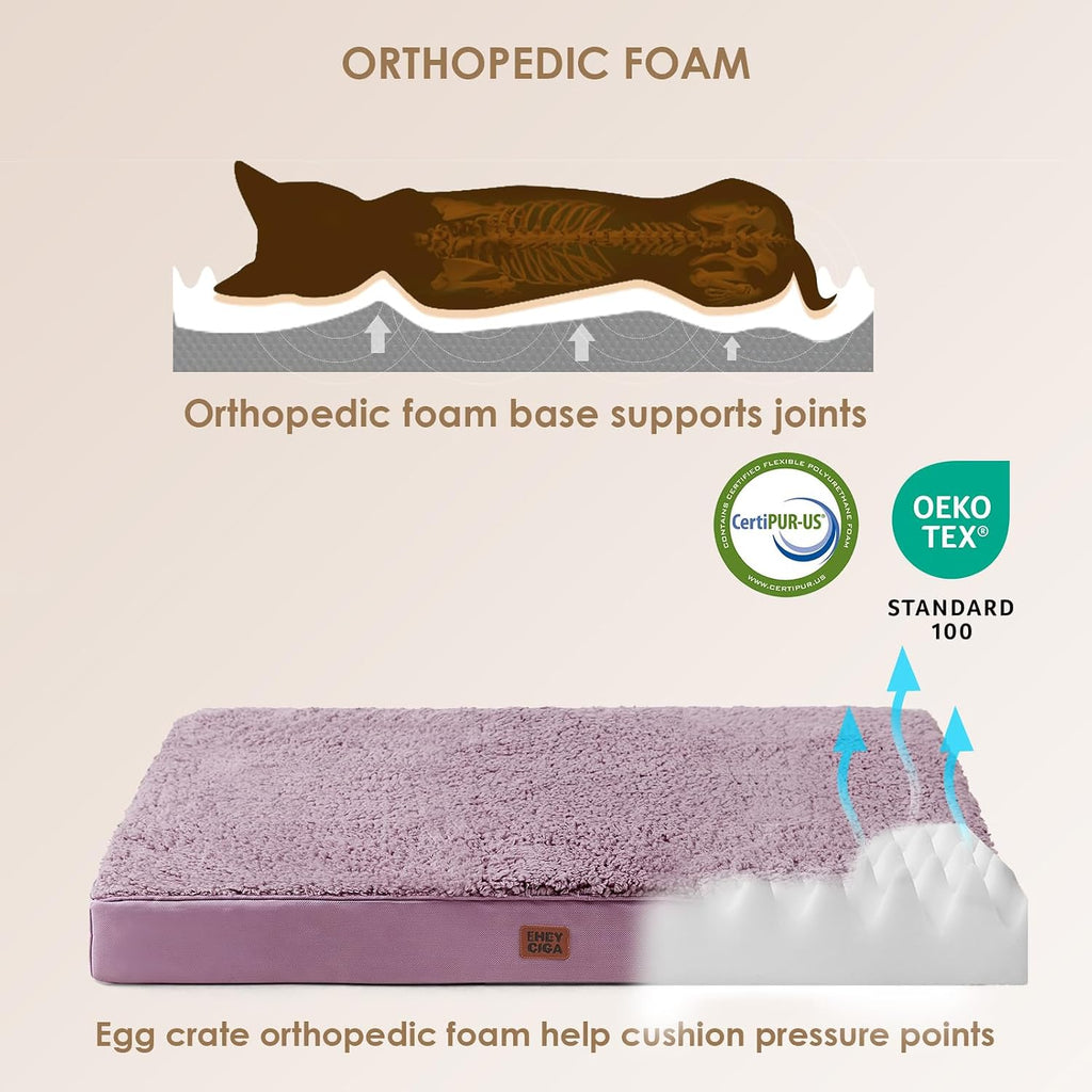 EHEYCIGA Orthopedic Dog Bed Extra Large with Removable Washable Cover, 47IN