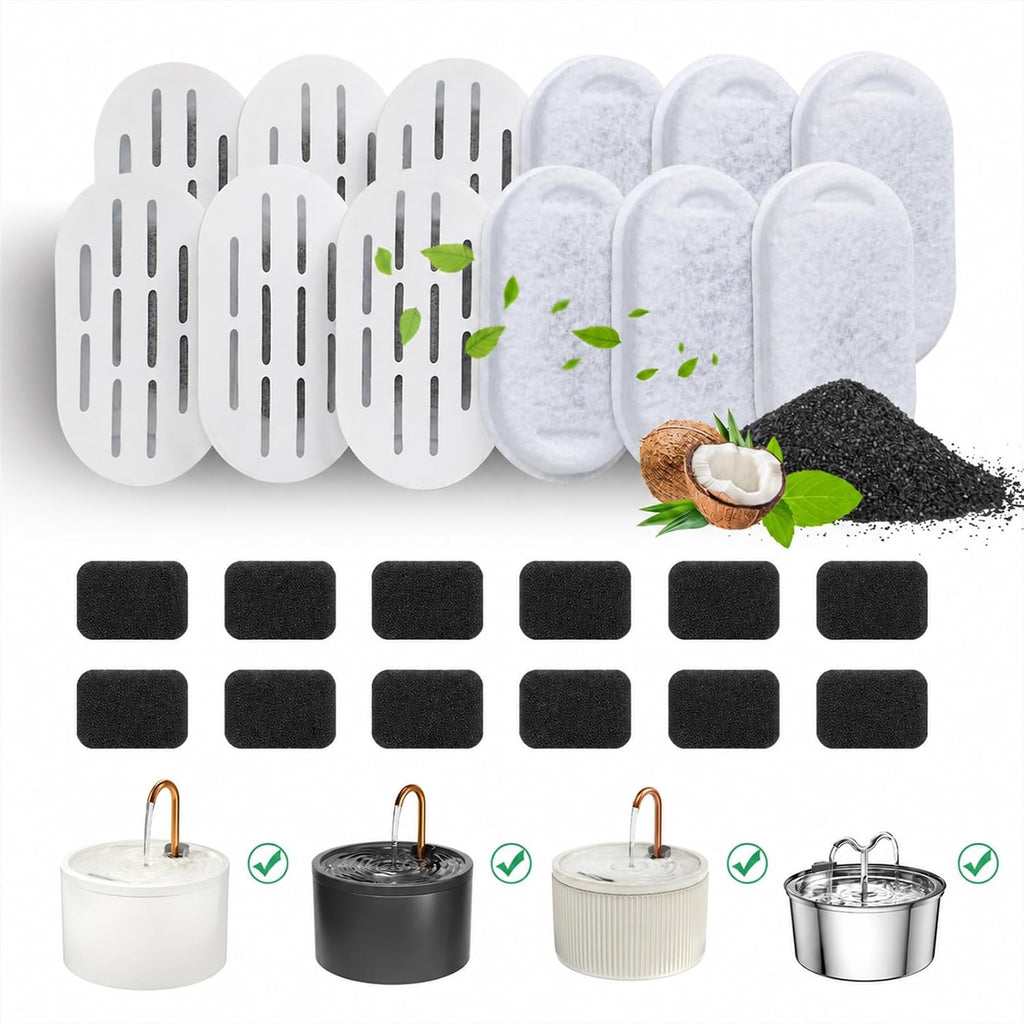 DOOOB Cat Water Fountain Filter, 24 Pack Cat Fountain Filters
