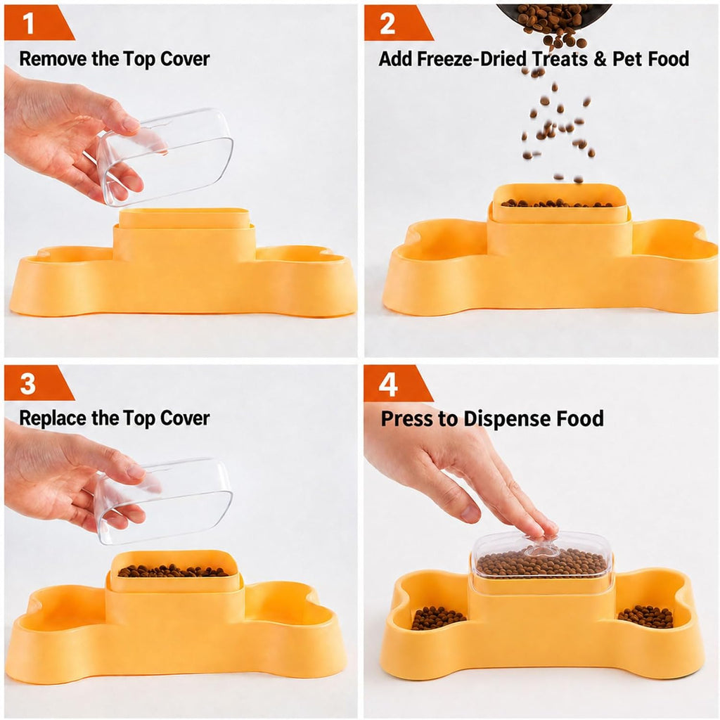 Dog Treat Dispenser Toy, Slow Feeder Puzzle Bowl for Small Dogs and Cats