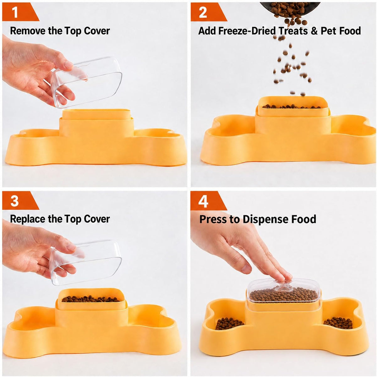 Dog Treat Dispenser Toy, Slow Feeder Puzzle Bowl for Small Dogs and Cats
