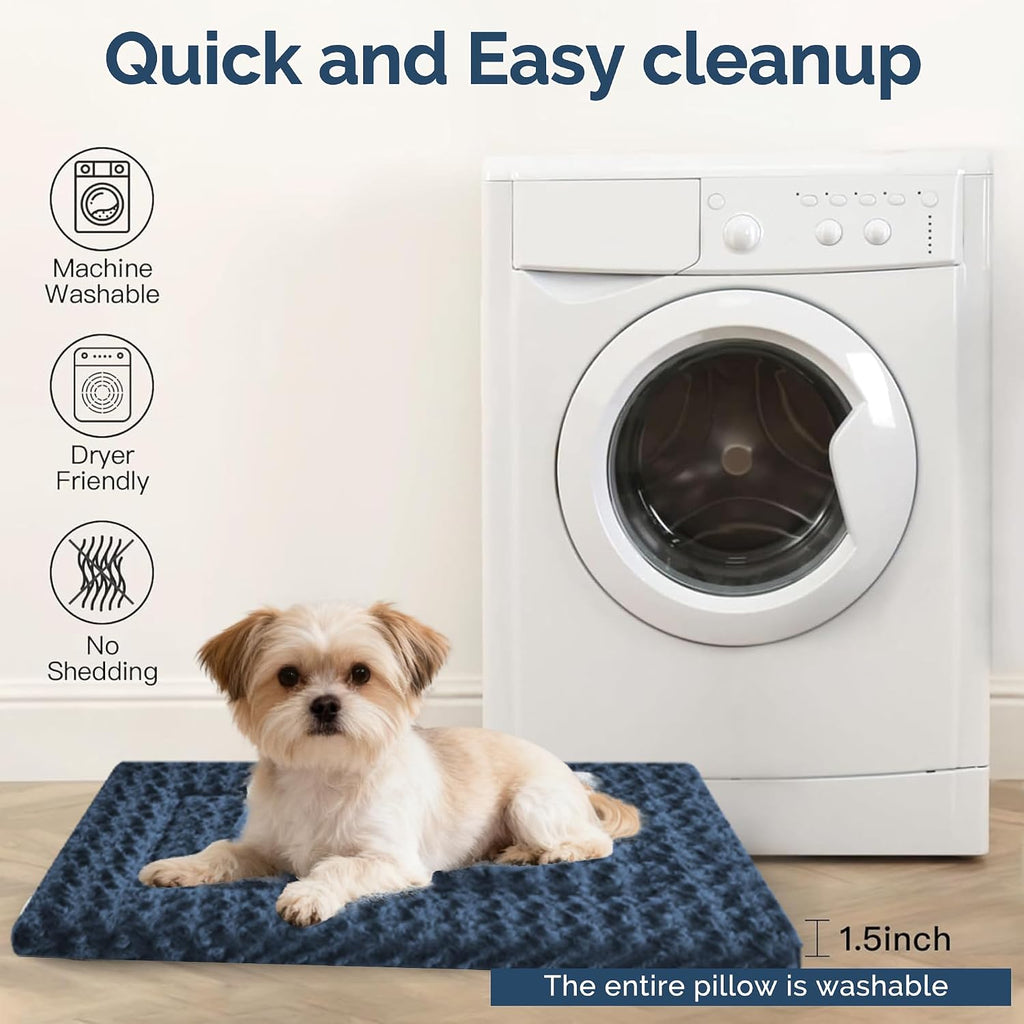 Dog Beds Crate Pad, Dog Bed Mat for Smal Dogs Sleeping, Soft, Durable, Washable & Anti-Slip Crate Pads, Reversible Mat Bed Kennel Mat Cat Bed
