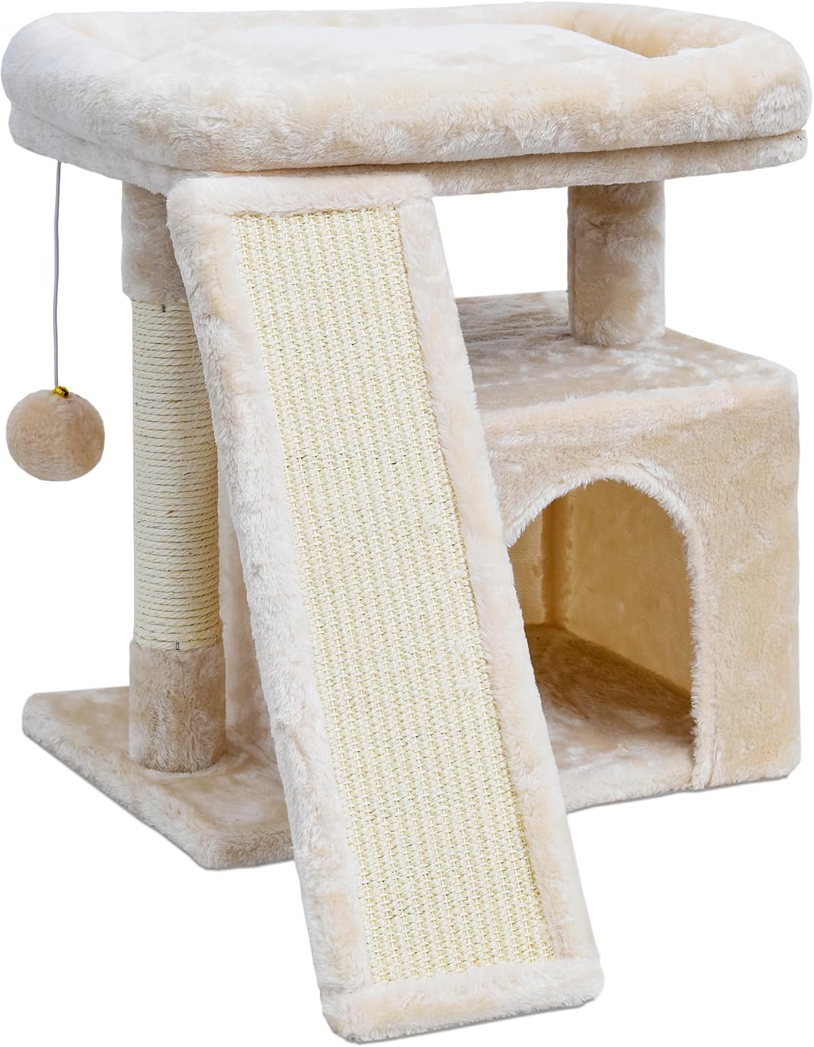 Small Cat Tree, Cat Tower with Scratching Post & Perch & Condo