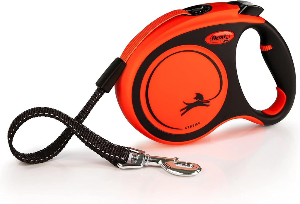 FLEXI® Xtreme Tape Retractable Dog Leash, Medium, 16 ft - Orange/Black