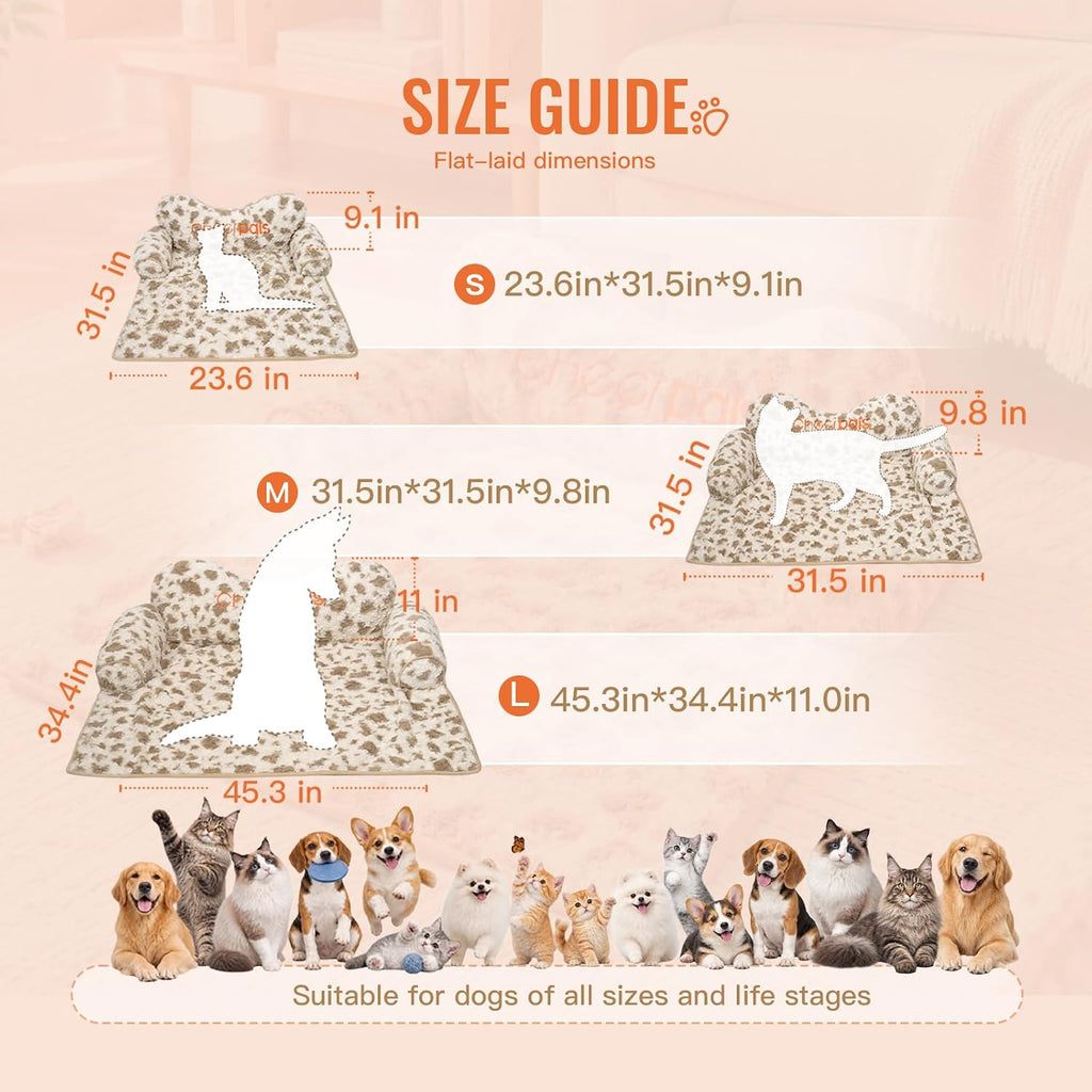 CHEERPALS Calming Dog Bed Mat with Neck & Head Support for Indoor Cats