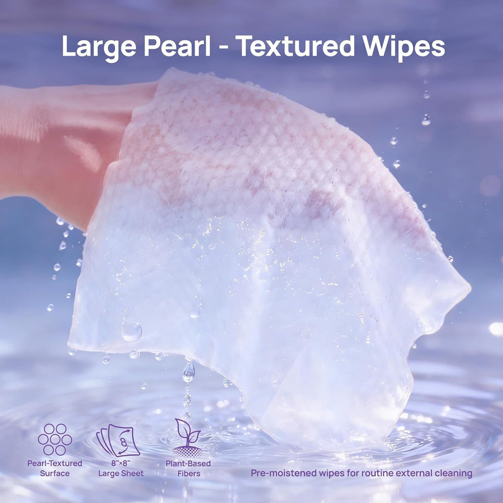 HICC PET Pet Cleaning Wipes for Dogs & Cats, Paws & Coat, 400 Count | Pearl-textured, with fermented coconut oil and Damask rose, for face and rear-end cleaning after walks or between baths