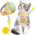 Cat Harness and Leash Set, Escape Proof Soft Vest Walk Yellow Small