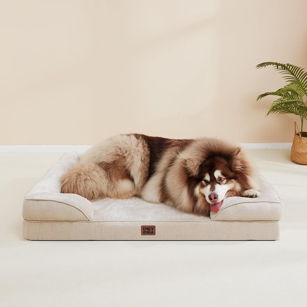 EHEYCIGA Orthopedic Dog Beds Large Sized Dog, Waterproof Washable Pet Bed
