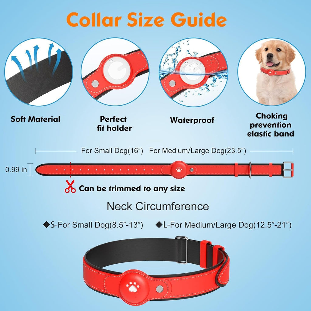 GPS Tracker for Dogs, Dog GPS Tracker, Pet Location Tracker with Collar, Real-Time Tracking, No Monthly Fee or Subscription, Waterproof, 365-Day Long Battery Life, Dog Tracking Device, iOS & Android