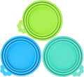 3 Pack Pet Food Can Covers, Silicone Can Lids for Dog & Cat Food