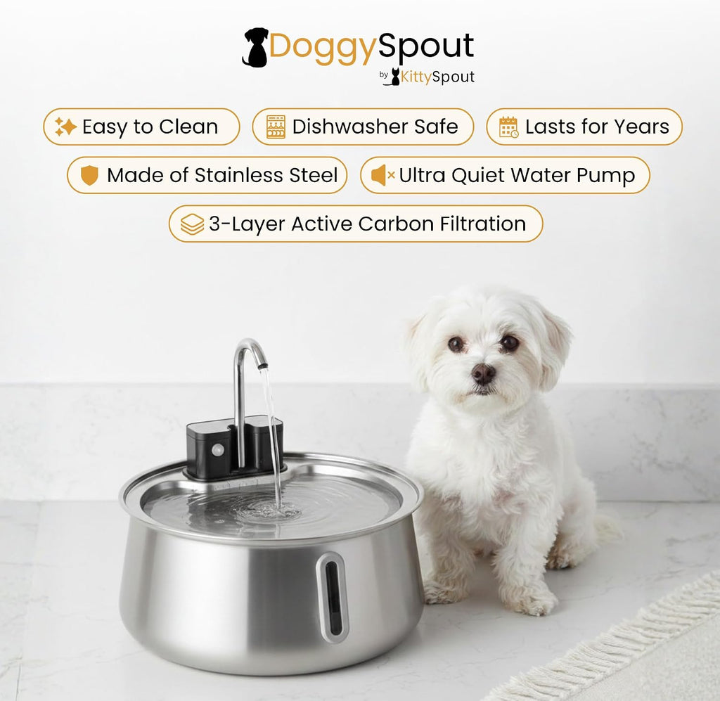 Wireless Dog Water Fountain, Large 4L (135oz)