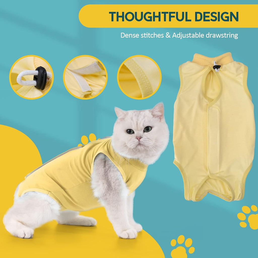 Avont Cat Recovery Suit - Kitten Onesie for Cats After Surgery