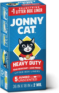 Jonny Cat Litter Box Liners: Heavy Duty - Tear & Leak Resistant - Drawstring Close - Jumbo, 5 Count
