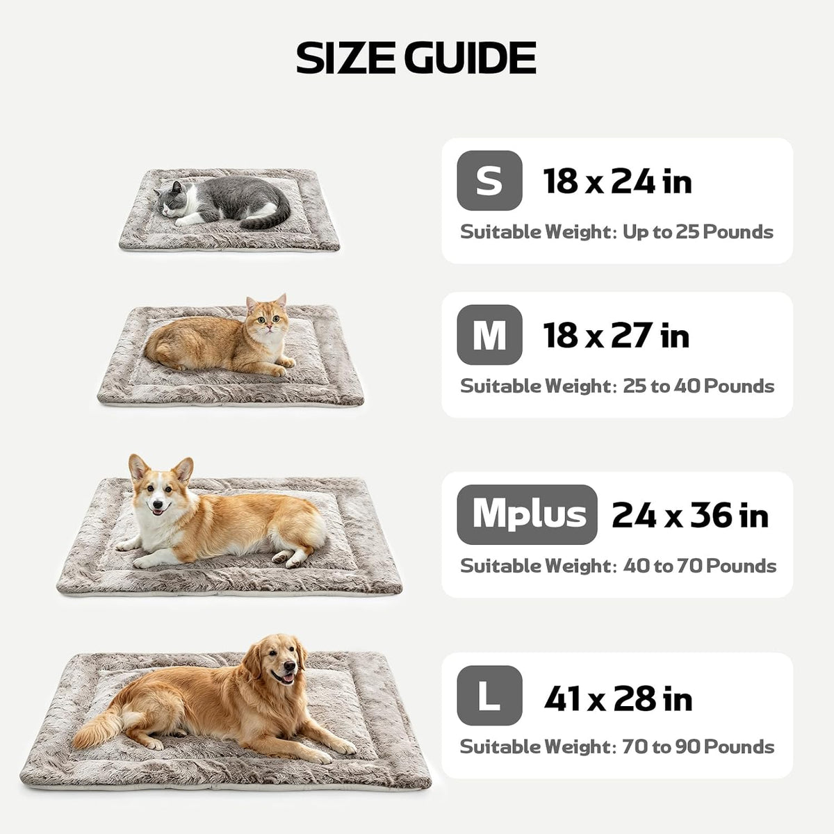 Self Warming Cat Bed Mat, Cat Beds for Indoor Outdoor Cats, Cat Heating Pad for Cats, Washable Small Dog Bed, Dual-Sided Year-Round Pet Pad for Cats Kittens Small Medium Dogs, Ideal for Crate