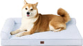 EHEYCIGA Memory Foam Dog Bed for Crate, Large Orthopedic Dog Bed, Washblue