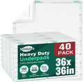 MILDPLUS Heavy Duty Underpads 36"X36", 40 Count, Ultra Absorbent Chucks 150Grams Tear-Resistant Bed Pads Disposable Incontinence Pads for Adults, Kids or Pets (Discreet Packaging)
