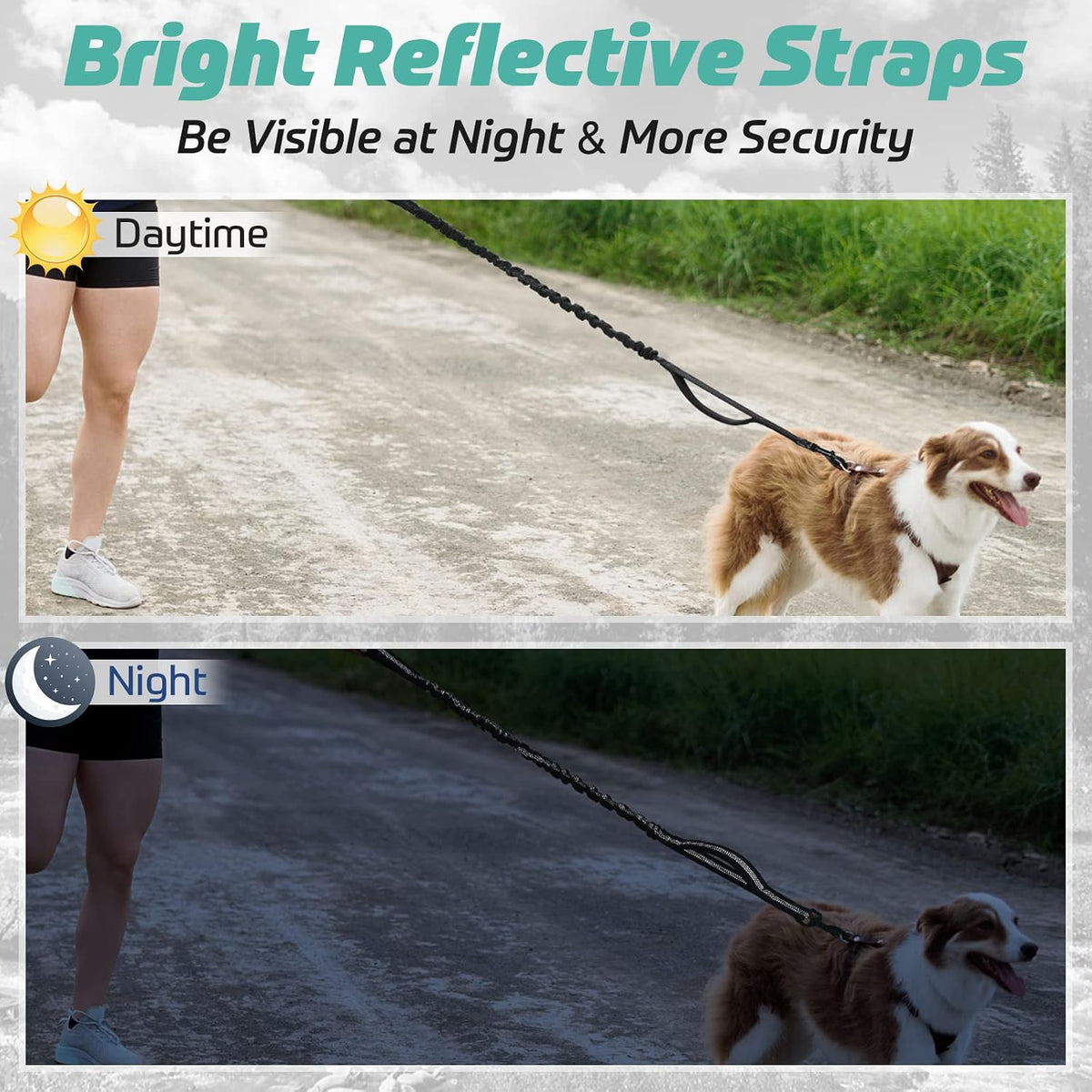 rabbitgoo Tactical Dog Leash, Heavy Duty Training Bungee Lead