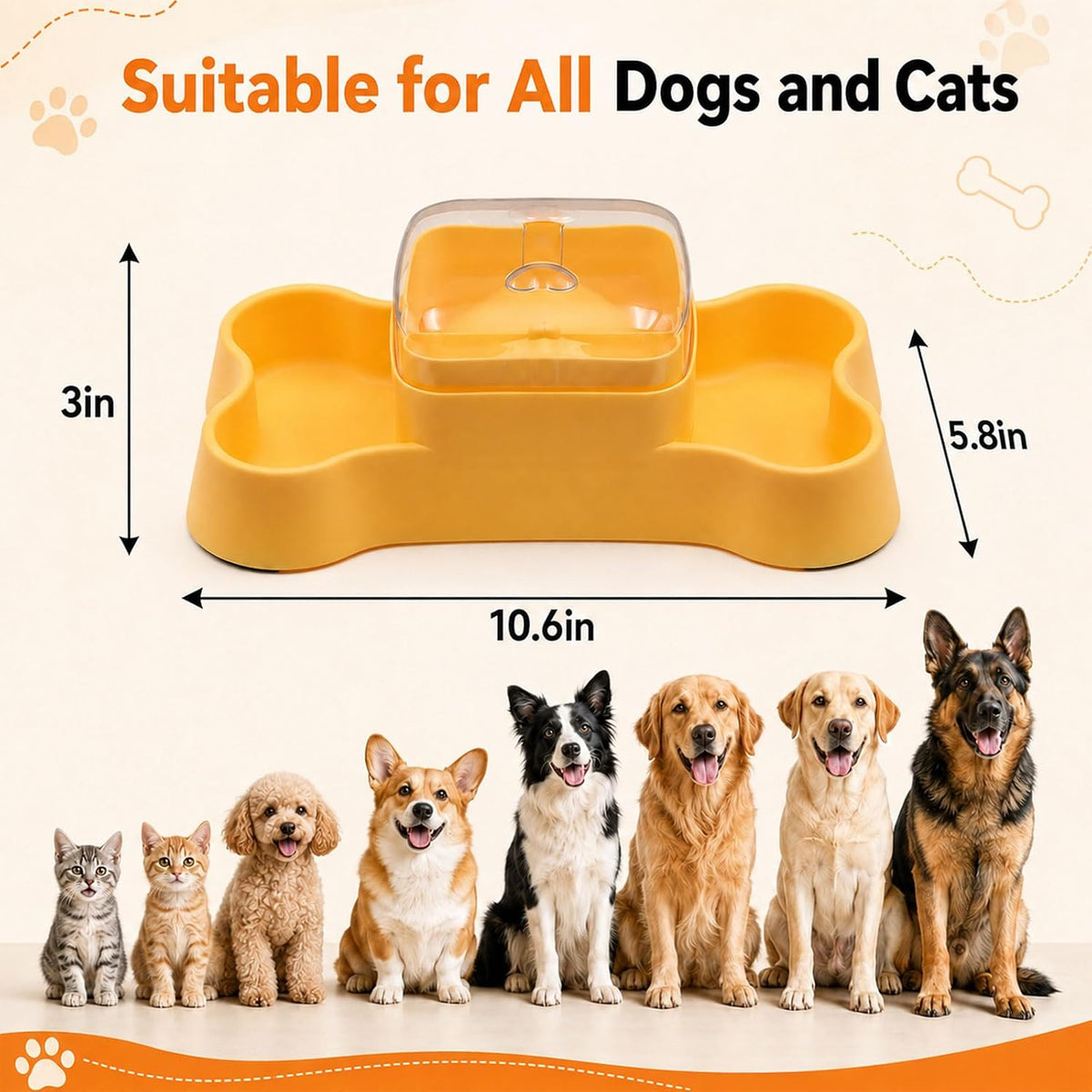 Dog Treat Dispenser Toy, Slow Feeder Puzzle Bowl for Small Dogs and Cats