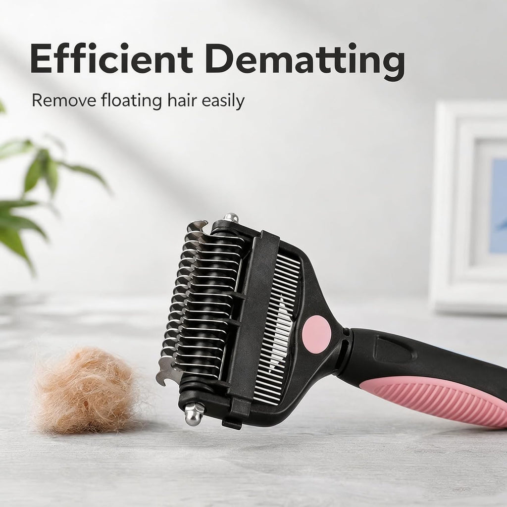 3-in-1 Pet Grooming Tool Dematting Comb Undercoat Rake Deshedding Brush