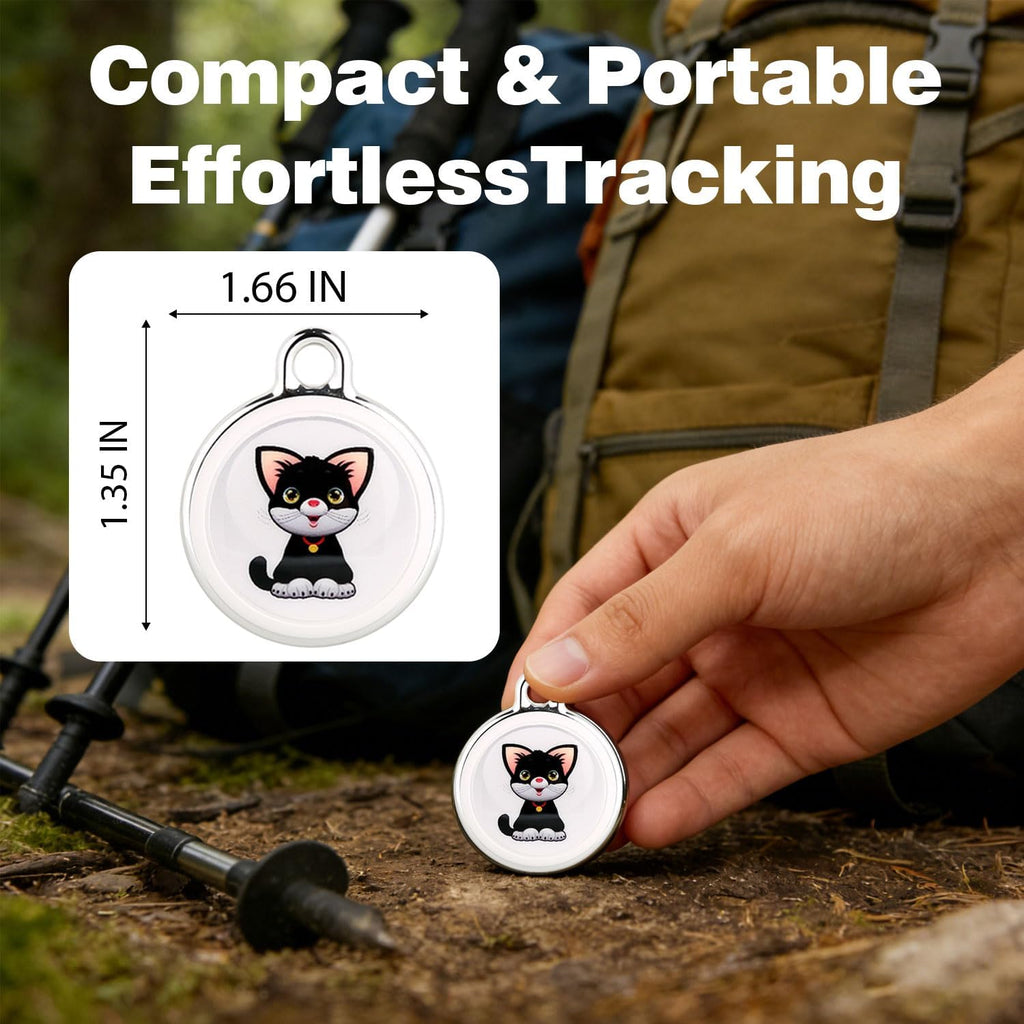 Smart GPS Tracker for Dogs|mini Easy to use Cat GPS Tracker|Waterproof and Drop-Proof|Real-time Positioning Smart Alarm pet Tracker|Extra Long Battery Life of 365 Day|No Subscription (Android & iOS)