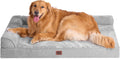 EHEYCIGA Memory Foam Dog Bed, Large Size Orthopedic Dog Bed, Grey