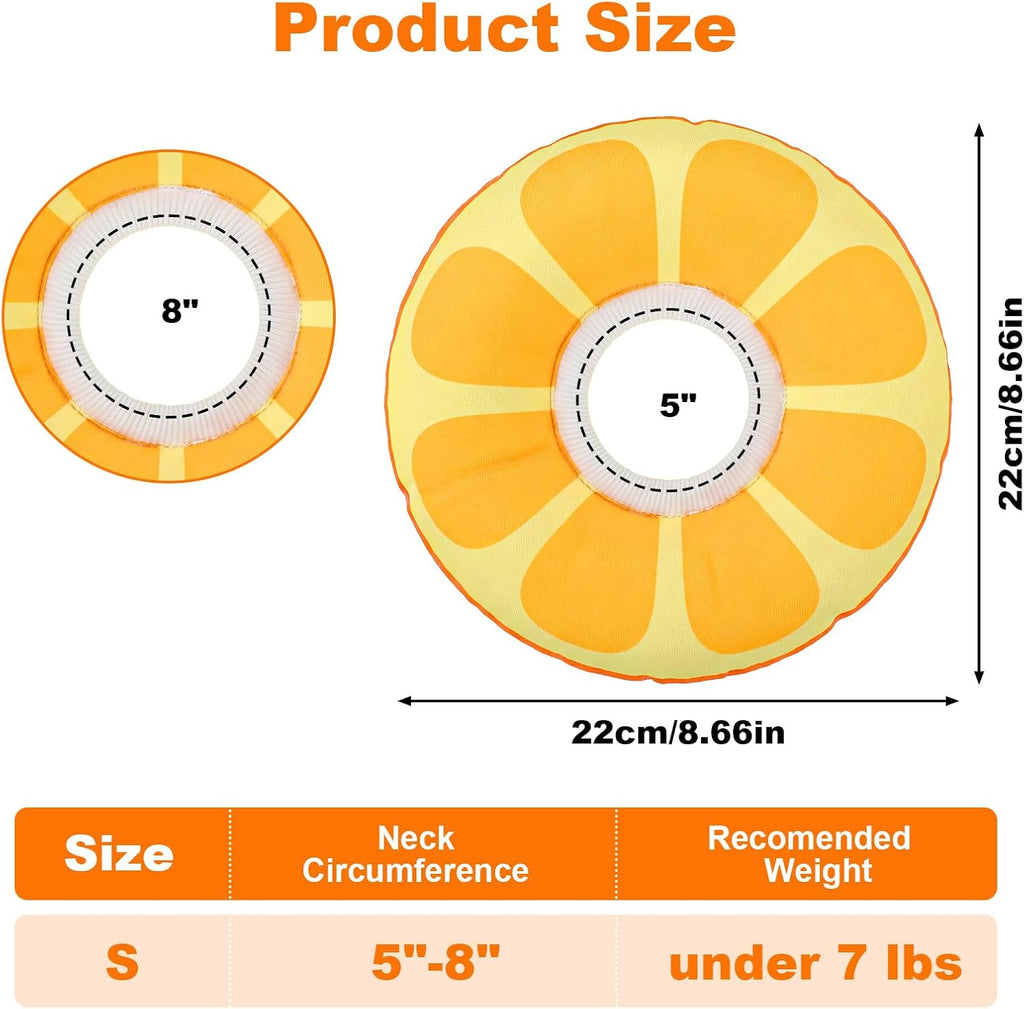 Soft Cone for Cats Donut Collar Tangerine Cat Cone Collar