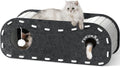 FUKUMARU Cat Bed Cave Tunnel, 31.5 Inch, Cat House Condo Indoor, Black
