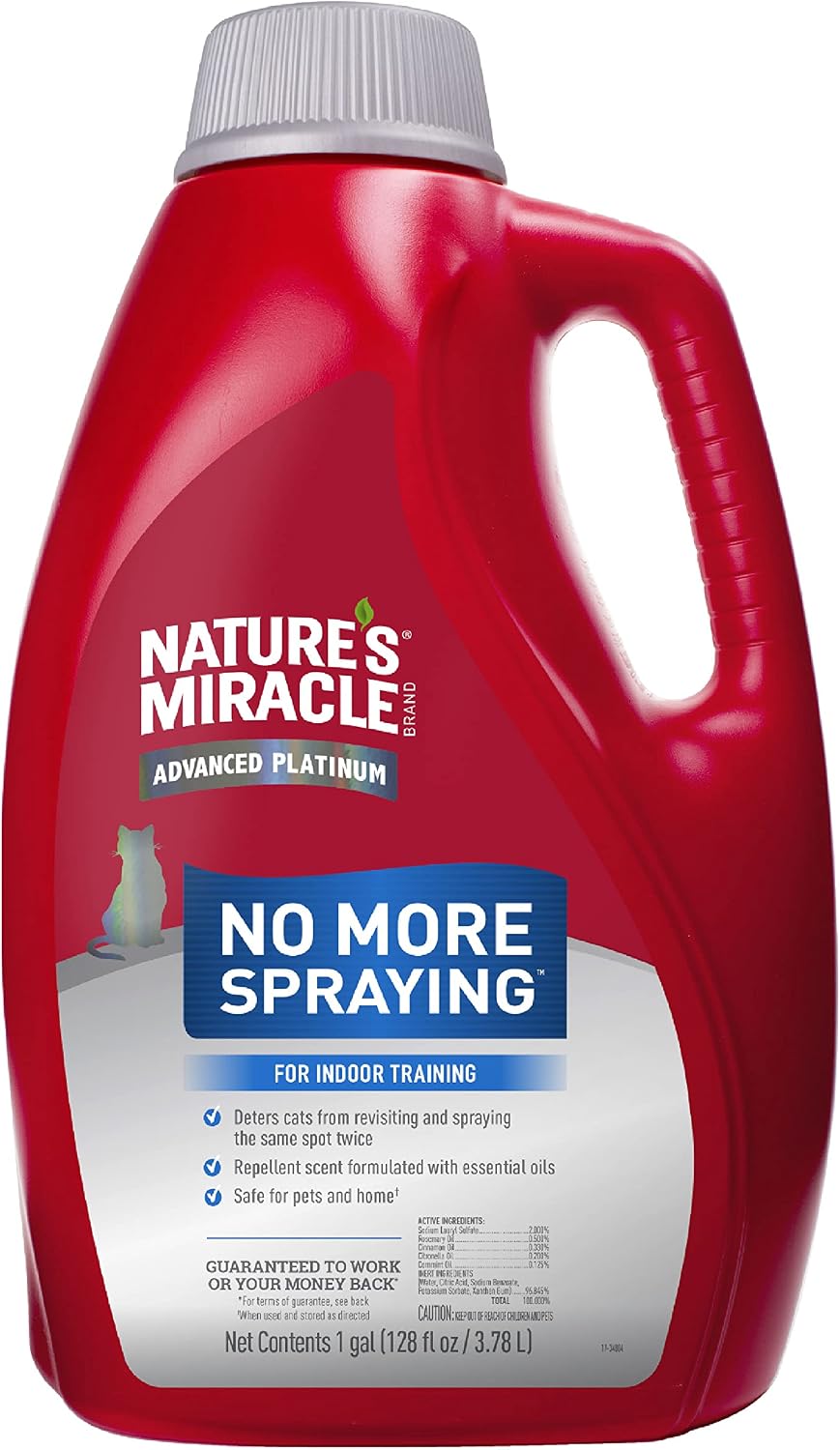 Nature's Miracle Advanced Platinum No More Spraying Training Spray, 128 oz