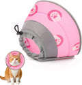 Cat Cone Collar Soft Elizabethan Collar for Surgery Recovery - Adjustable for Small and Large Cats Kittens to Stop Licking